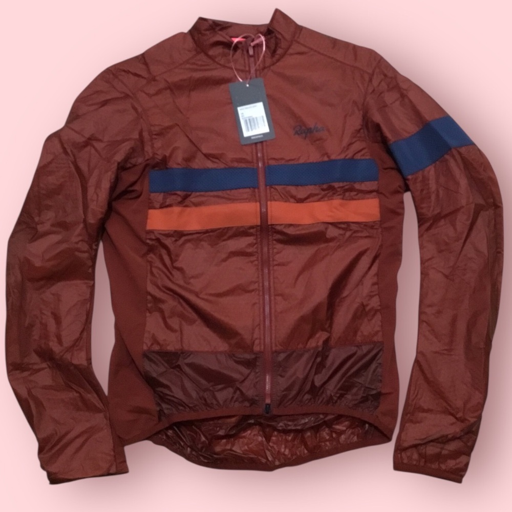 Rapha Mens Brevet Insulated HI VIZ Winter Jacket (Red Brick) - Picture 1 of 9